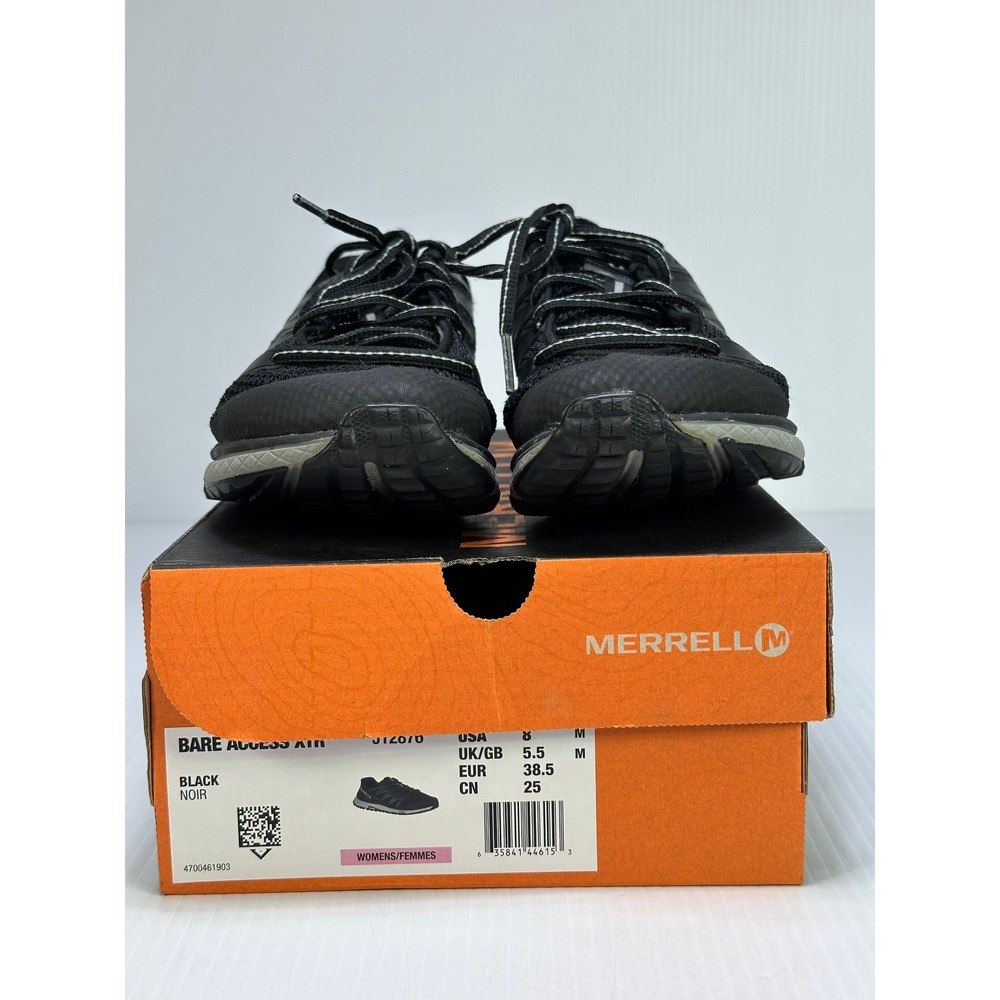 Merrell Bare Access XTR Womens 8 Black Trail Running Shoes J12876 Vibram Sole